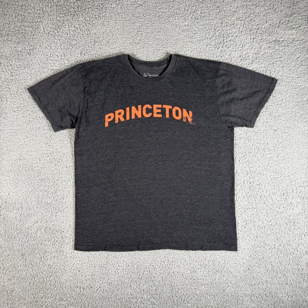 Princeton University Tigers T-Shirt Size Large Crewneck College Spell-Out Logo
